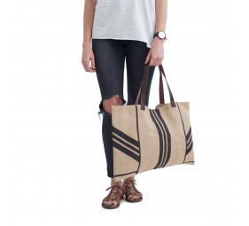 Stripe Jute Bag